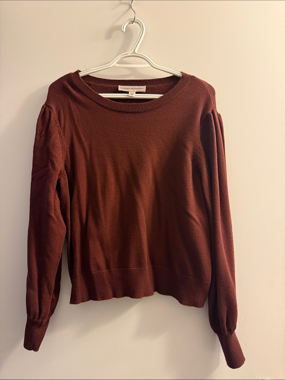 Catherine Malandrino Warm Rust Crewneck Sweater